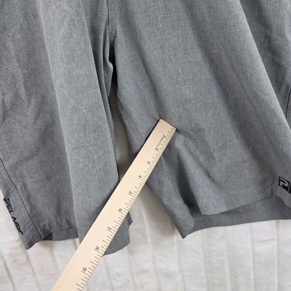 Pelagic Men's High Performance Deep Sea Hybrid Fishing Shorts Light Gray Size 34 - Picture 14 of 16